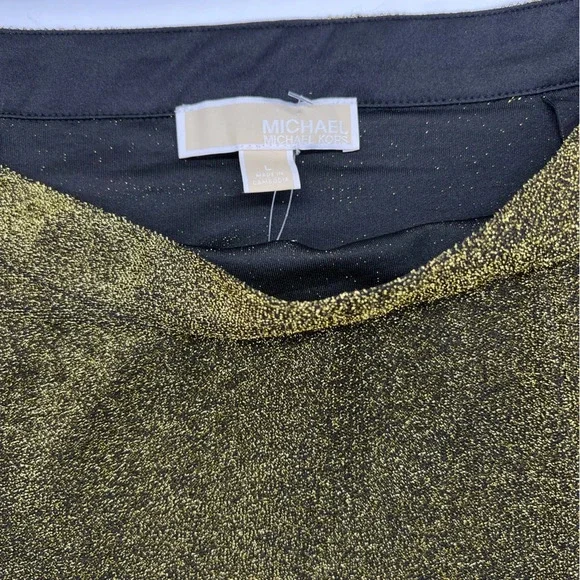 NWT Michael Kors Sparkly Gold Skirt Size Large - Picture 6 of 7